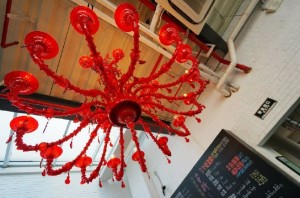 The red chandelier